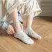 5 Pairs Of Mixed-Color Heart For Women, Spring And Summer Short No-Show Cartoon Women's Low-Cut Large Heel , Ankle_vogvips.com