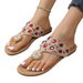 2026 Summer Flat-bottomed Beach Sandals Women's Rhinestone Simple And Light Casual Buckle Toe Sandals_vogvips.com