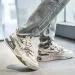 Men's Easy To Clean Skateboard Shoes, Good Grip, Breathable Lace Up Sneakers, Men's Shoes 2024_vogvips.com