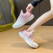 Flying Woven Shoes Female Student Sports Running Shoes Casual Shoes Platform Height Increase_vogvips.com