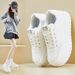 Little White Shoes Female Students Thick-soled Heightening Shoes Sports Board Shoes Casual_vogvips.com