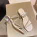 Two-Way Wear Summer For Women 2024 New Style Rhinestone Fairy Crystal Chunky Heel Sandals Internet Celebrity High Heels_vogvips.com