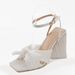 Women’s Shoes new sandals high heeled thick heeled bow silk retro fairy shoes_vogvips.com