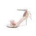 Women's Shoes toed sandals satin bow applique one strap fairy dress luxury wedding shoes exquisite high end_vogvips.com
