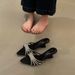 Korean Style Rhinestone Pointed-toe Stiletto Thong Sandals - New Women's Fashionable, Versatile, And Comfortable Outdoor Slides_vogvips.com