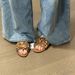 Leather Version~Vintage Brown Casual Open-toe Flat Sandals For Women With A Stylish Woven Design And Chunky Heel_vogvips.com