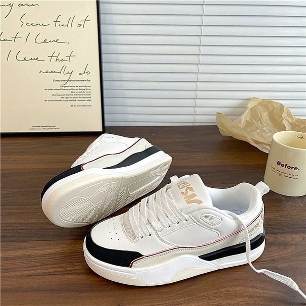 Women's Korean Style Trendy Platform Running Shoes Fashionable Casual Versatile Harajuku Style Sports Shoes For Students Autumn_vogvips.com