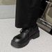 ShoeVault Derby Shoes For Men, Thick Sole, Height Increasing, Black, Retro British Style, Chunky Martin Boots, Low Top, Workwear_vogvips.com