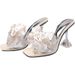High Heel Half-drag Sandals Women's Summer Outer Slippers New Stiletto Bow Women's Temperament High Heels_vogvips.com
