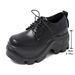 Women's Plus Size Platform Loafers British Style Lace Up Thick Sole Leather Shoes Spring New Style_vogvips.com