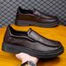 TerraStride 25 New Men's Casual Waterproof Slip-On Sole Soft Surface Trendy Versatile Business Leather Shoes_vogvips.com