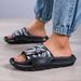 Men's Slippers For Summer Outdoor Wear, Trendy Leisure, Indoor Slip, Anti Odor, High-end Feeling, Beach One Line Mop_vogvips.com