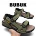 Bubuk First-Layer Cowhide Leather Beach Sandals, Summer Outdoor Hiking Lightweight Water With Arch Support, Stylish_vogvips.com