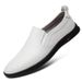 2025 New British Fashion Trend Breathable Summer Two-Layer Cowhide Hollow Casual Loafers Driving Shoes_vogvips.com