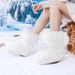 2025 Winter Warm Fleece-Lined Mid-Calf Snow Boots For Women, Raccoon Fox Fur Boots, Versatile_vogvips.com
