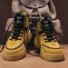 Men's Autumn Simple Fashion Letter Print Martin Breathable Casual Comfortable Lace-up High-top Boots_vogvips.com