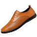 Men's Leather Shoes Driving Shoes Dad Dress Lace-up Work Shoes_vogvips.com