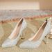 2026 New Model Pointed Toe Sequin Rhinestone High Heels Women, Chunky Heel, 10cm Platform, Elegant Catwalk Shoes For_vogvips.com