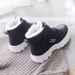 Winter Warm Ankle Boots,Winter Warm Women's Plush Lined Ankle Boots | Thermal Outdoor Short Boots, Lace Up High Top Sneakers_vogvips.com