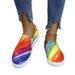 Women's For Spring Autumn 2025, New Casual And Versatile Oversized Canvas Shoes, Loafers, Flat Bottomed Color Blocked_vogvips.com