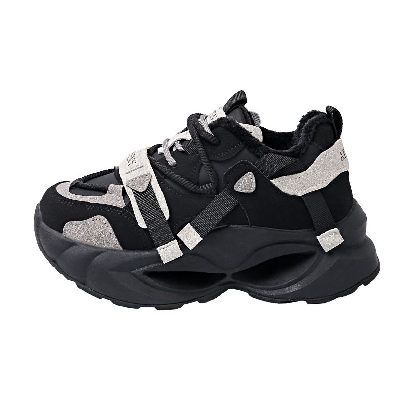 Cotton Shoes, Winter Dad Shoes With Plush Insulation, Thick Soled Women's Shoes_vogvips.com