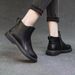 ShoeVault Foreign Trade Cross-Border New Autumn Winter Fashion Versatile Short Boots Handmade Retro Sole Soft Surface Cotton Round_vogvips.com