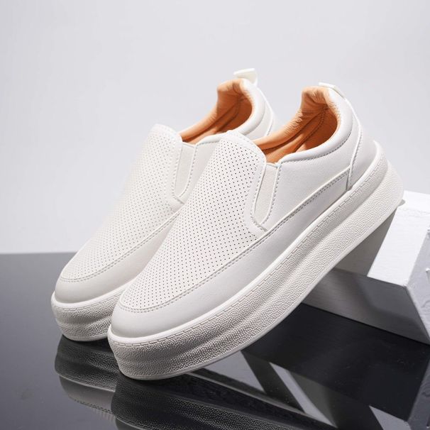 New 2025 Hollow Out Men's For Summer High Looks, Lazy Foot Pedals, White Shoes, Trendy Versatile Sports And Leisure_vogvips.com
