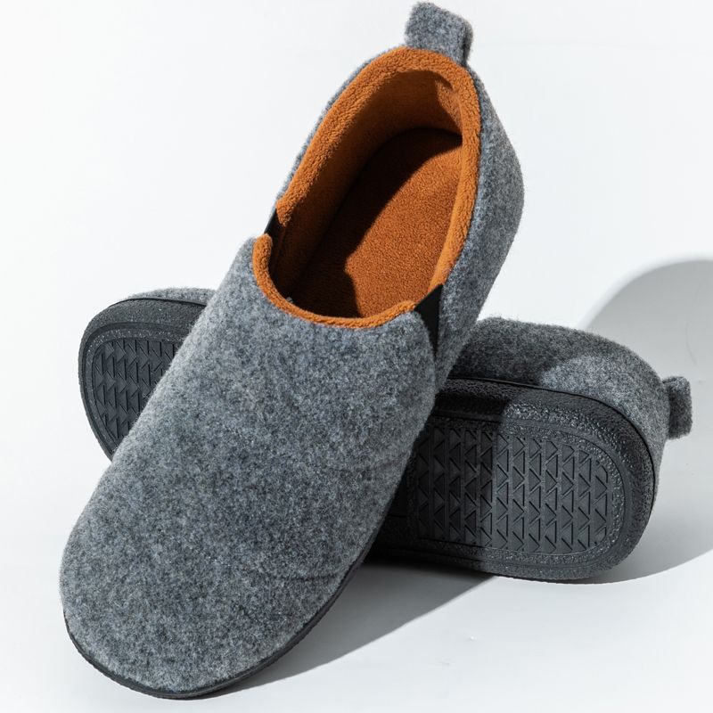 Crestar Men's Winter House Slippers Soft Warm Women Home Fluffy Flat Cotton Outdoor Indoor Antiskid Shoes With Memory_vogvips.com