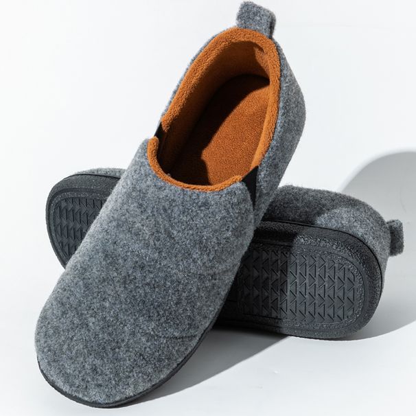 Crestar Men's Winter House Slippers Soft Warm Women Home Fluffy Flat Cotton Outdoor Indoor Antiskid Shoes With Memory_vogvips.com