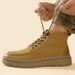 Martin Boots Men's Shoes Affect Height Increase Inner Height Increase Velvet Men's Cotton Shoes High-top Tooling Boots_vogvips.com