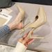 11CM High-heeled Open-back Pointed-toe Sandals For Women, New Summer Model With A Single Buckle Strap, Waterproof_vogvips.com