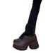 thick-soled Heightening Round-head Loafers Women's Commuter Small Leather Shoes Single Shoes_vogvips.com