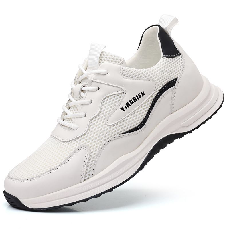 Men's Sneakers Genuine Leather Soft Sole Spring Autumn Height Increasing Running Casual Lightweight Travel Shoes_vogvips.com