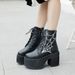 Spring And Autumn New Ethnic Style Short Martin Boots Heel Thick Sole Spider Web Embroidery Large Size Women's Shoes_vogvips.com
