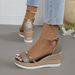 Sandalssummernew Arrival Fish Mouth Flats Wedge Heel One-piece Buckle Fashion Women's Sandals_vogvips.com