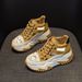 Leather Hollow Dad For Women Summer 2025 New Caual Fahion Retro Lightweight Height-Increaing Shoe Thick-Soled_vogvips.com