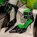 2025 Summer And Fall New Punk Style Metal Rivets Patent Leather Buckle Strap Pointed Fine Heel Sandals Wear Comfortable Lightweight Exquisite_vogvips.com