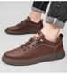 Cave Cowhide Men's Board Shoes Genuine Leather Casual Men's Mid-top Leather Shoes Invisible Inner Height Increase Men's Shoes_vogvips.com