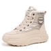 2025 New Winter High-Top Thick-Soled Snow Boots With Fleece, Thickened Non-Slip Cotton Shoes, Height Increasing Warm_vogvips.com