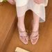 2025 New Gentle Style Nude One-Strap Bowknot Sandals For Women, Summer High-Heeled Shoes_vogvips.com
