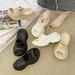 Summer Stepping Shit Feeling Lightweight Thick Bottom Lame Heel Slippers Women's Outdoor High Heel Sandals Holiday Beach Shoes_vogvips.com