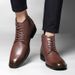 Men's Leather Boots Warm Thickened Fluffy Snow Boots Men's Shoes High Top Leather Shoes_vogvips.com
