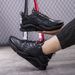 Men’s Shoes Sports Shoes Solid Color Leather Casual Shoes Thick Bottom Trend Running Shoes Wholesale_vogvips.com