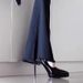 Black High Women's Slim Heels, 2025 Autumn And Winter New Waterproof Platform Patent Leather Pointed Sexy Professional_vogvips.com