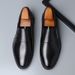 Men's Dress Shoes Men's British Leather Pointed Youth Leather Shoes White Shoes Single Shoes_vogvips.com
