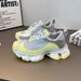 Women’s Shoes Rhinestones Thick Soled Dad Shoes And Mesh Breathable Single Shoes For Small Height Increase Casual Versatile Sports Shoes_vogvips.com