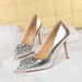 Women's Shoes Super High Heel Thin Heel Shallow Mouth Pointed Flower Single Shoes Women's High Heels_vogvips.com