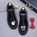 Leather For Business Formal Wear, Cowhide Leather Buckle Paint, British Glossy Finish, Thick Soled Suit, Men's Shoes_vogvips.com
