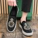 Suitable For All Seasons Trendy Loafers Personality Fashion Slip-On Casual One-Piece Rhinestone Moccasins Men's Hairstylist Shoes_vogvips.com
