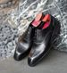 HPIOPL Men's Brogue Derby Shoes - Japanese-Inspired Square Toe Design With Wood Grain PU Leather & Rubber Sole_vogvips.com